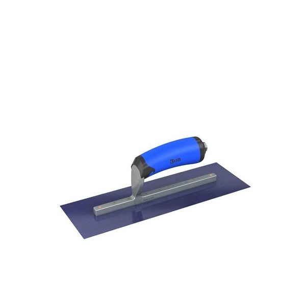 Ultra Flex Blue Steel Finishing Trowel - Square End 12" x 4" with Comfort Wave Handle